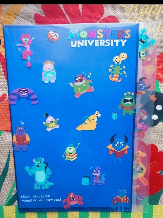 Disney Other - Disney Monsters University Blue Monster File pocket stationery NWT